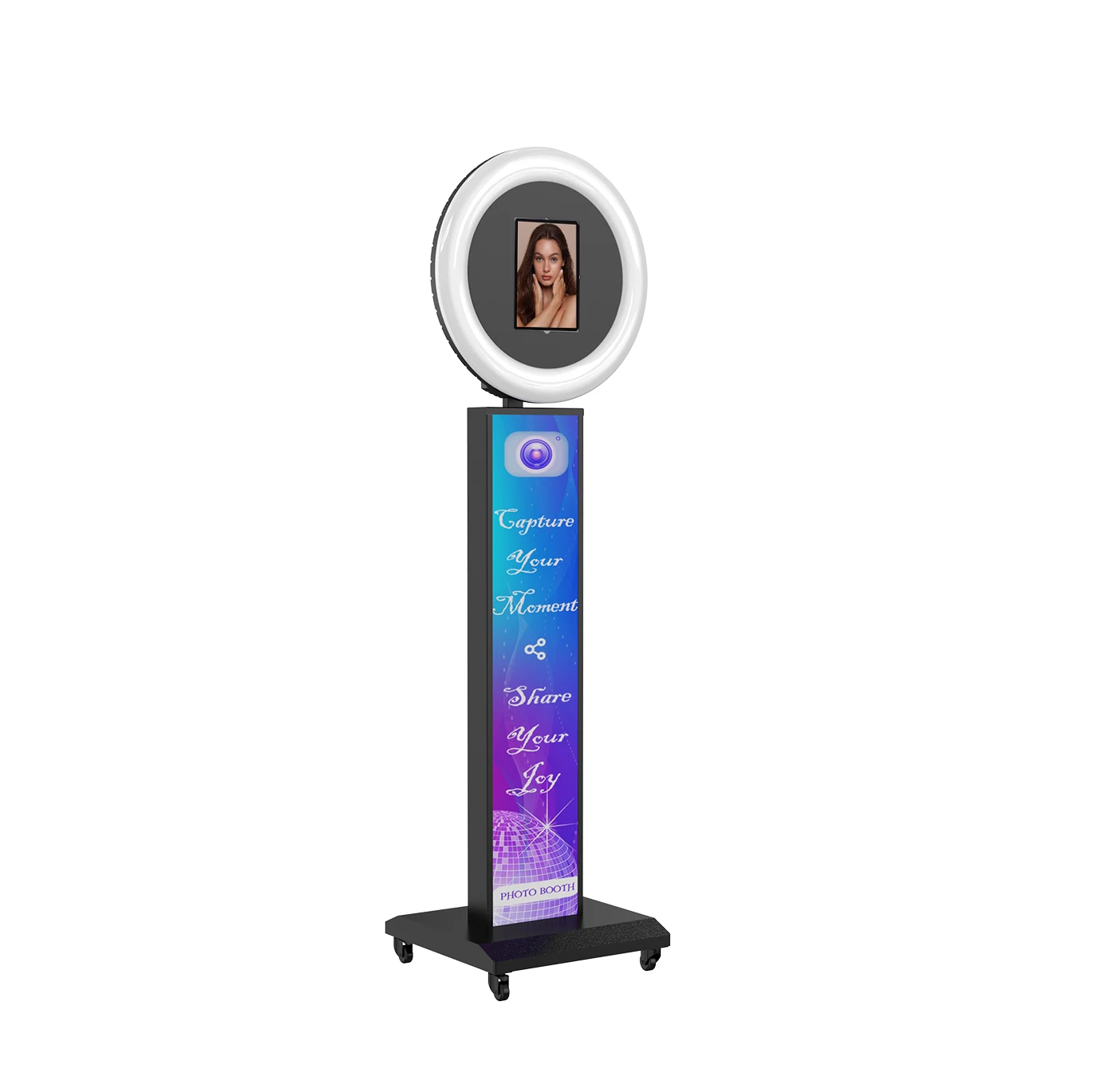 MWE 2023 Hot Selling Us Warehouse Spot Party Supplies Rotating with Screen 9.7 10.2 11 12.9 Lcd Ipad Photo Booth Stand