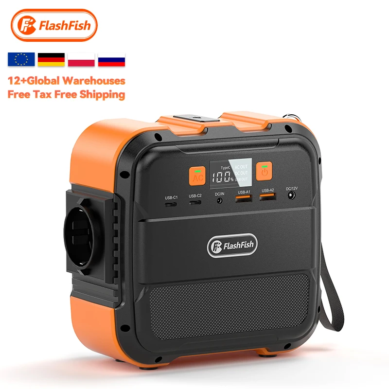 Flashfish Mini Portable Power Bank Trending Products Power Station 26400mAh/3.7V A101 Portable Solar Powered Generator with LED