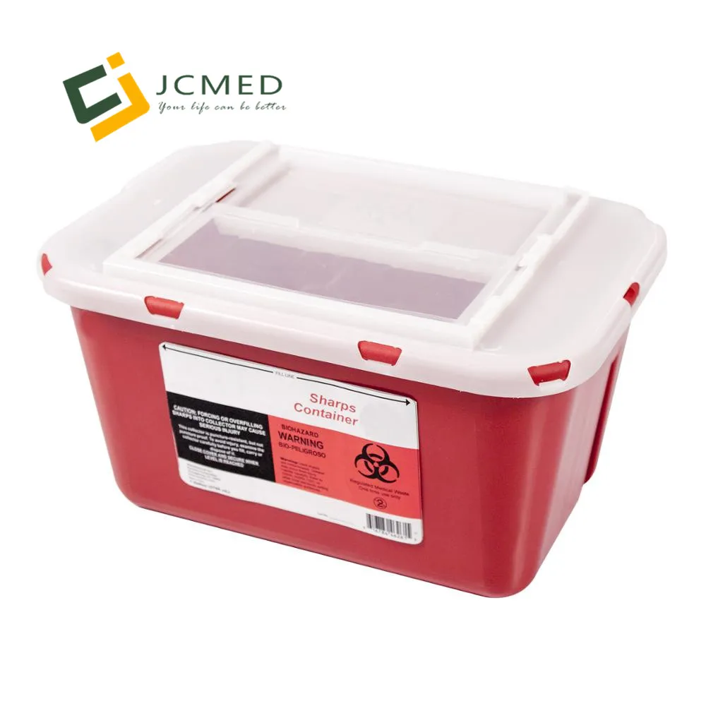 1 gallon medical plastic sharps container contenedor de punzantes