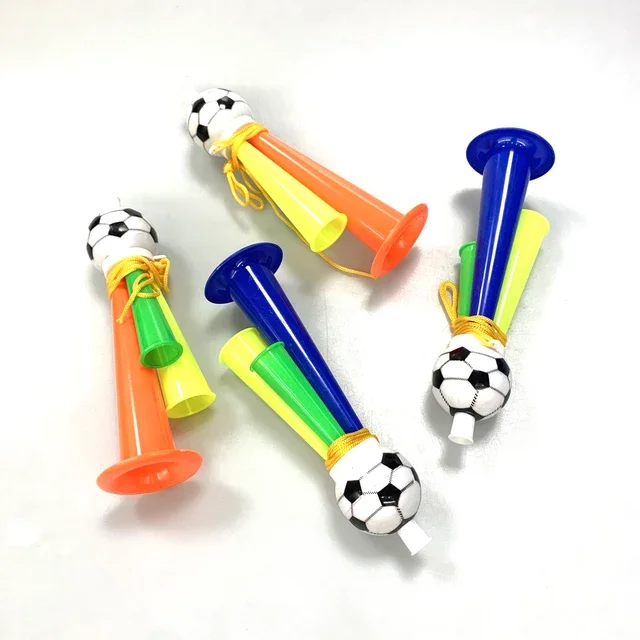
Funny small plastic football air fans colorful children party cheering horn toy 