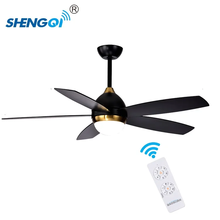 Baoshan 42 Inch 48 Inch 52 Inch Bedroom Indoor Lighting Modern Remote Control Led Ceiling Fan With Lamp