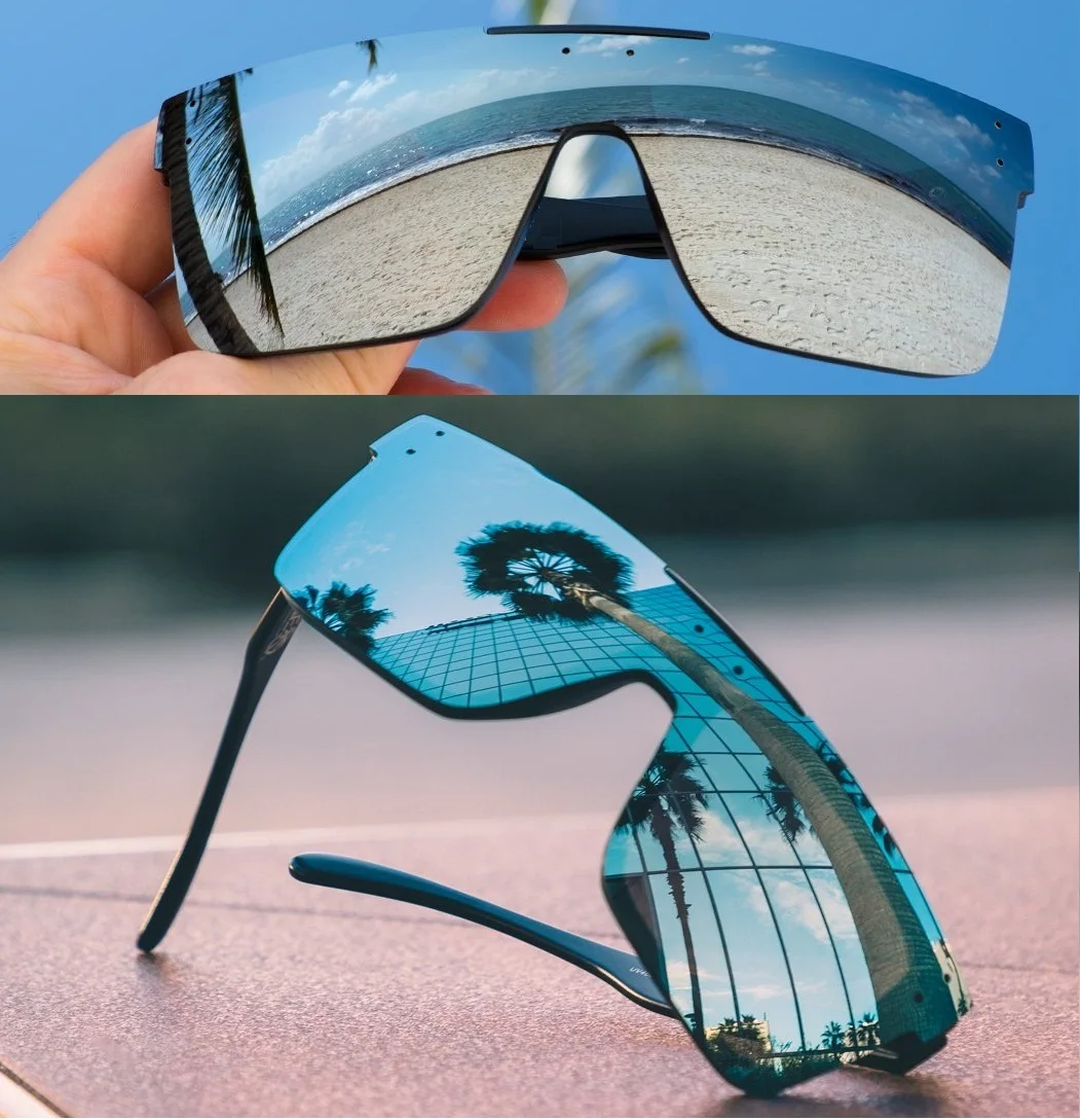 Luxury square plastic big square frame gold metal inlay Matte Black frames sunglasses easily detachable leg Customizable arm