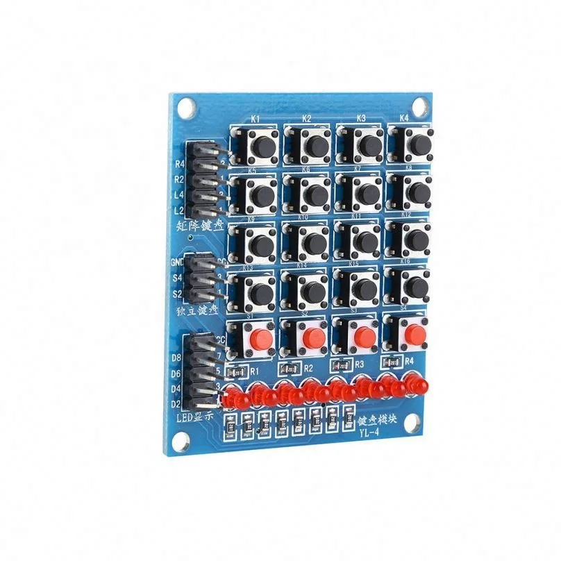 Mini 4 x 4 LED Matrix Array Keyboard 16 Key Switch Keypad 4 Button Electronics for  r3