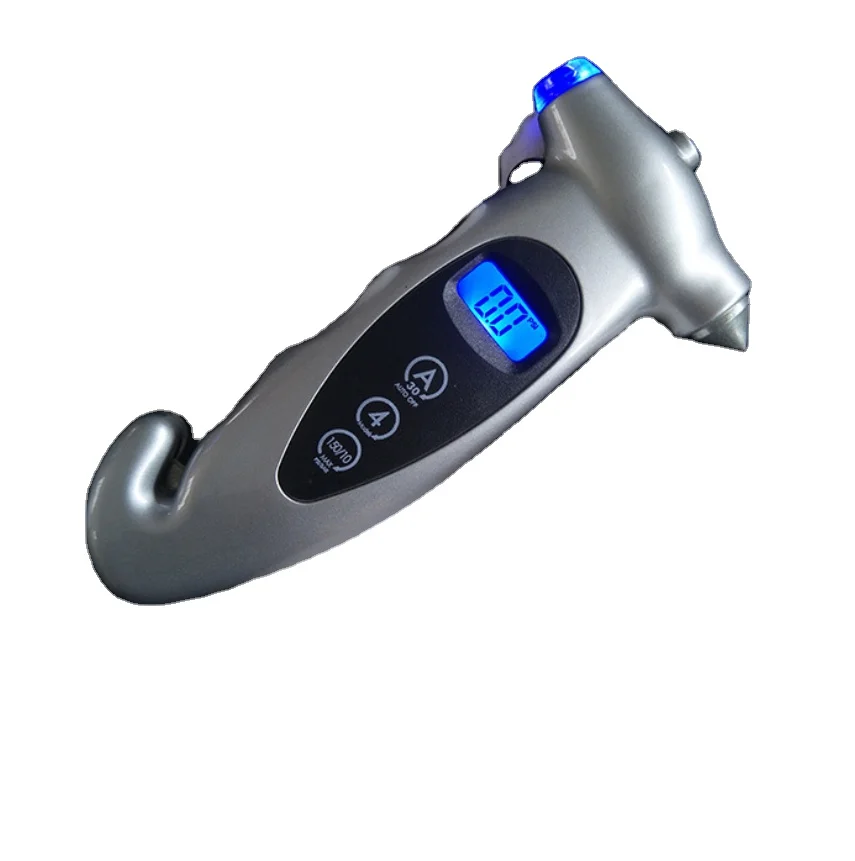 New Universal 5 in 1 LED Mini Portable Digital Tire Pressure Gauge With Knife  for cars, truck, motor