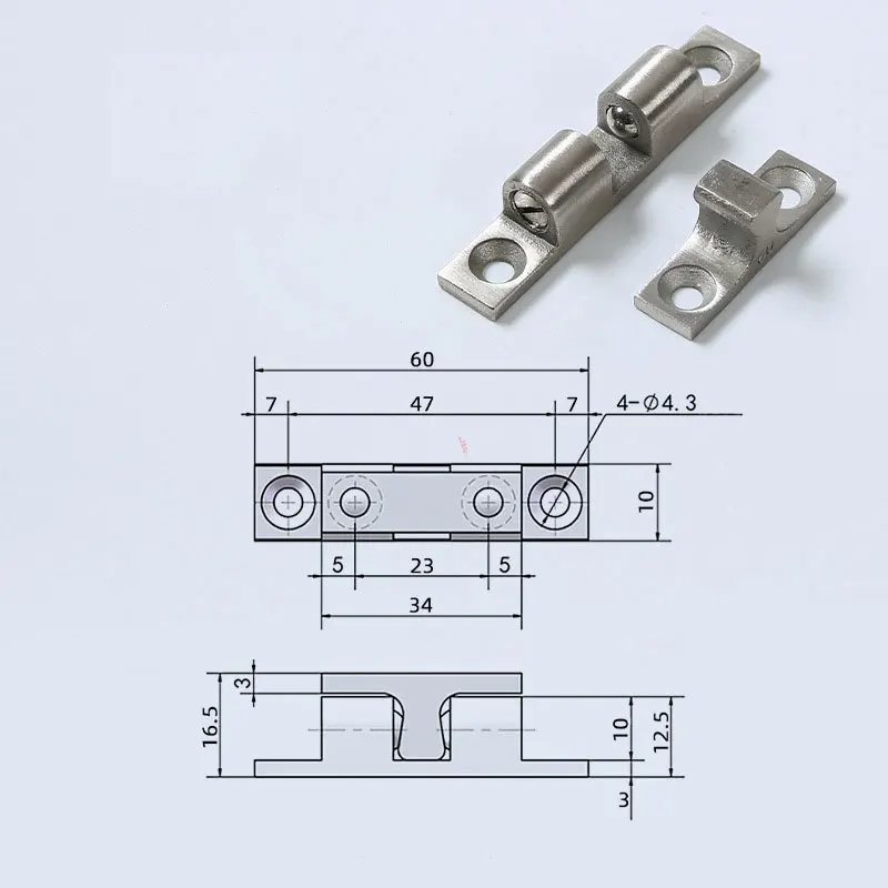 ULW wholesale brass magnet cabinet door catches stainless steels brass double ball catch for cabinet door for kitchen hotel
