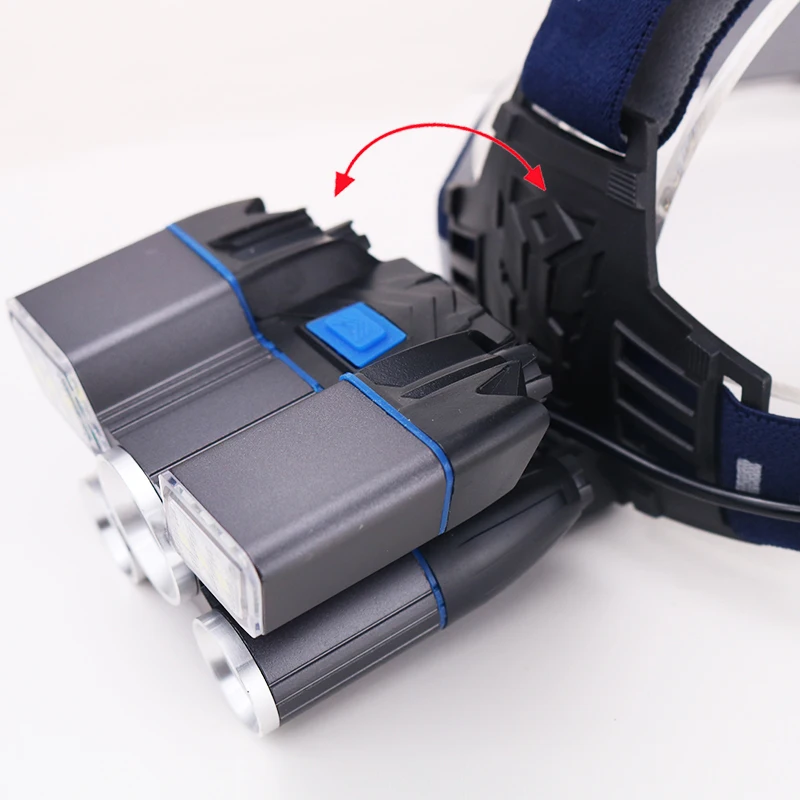 Ultra Bright 21 LED Headlight With Power Indicator 5000 Lumen USB Rechargeable Waterproof Led Headlamps