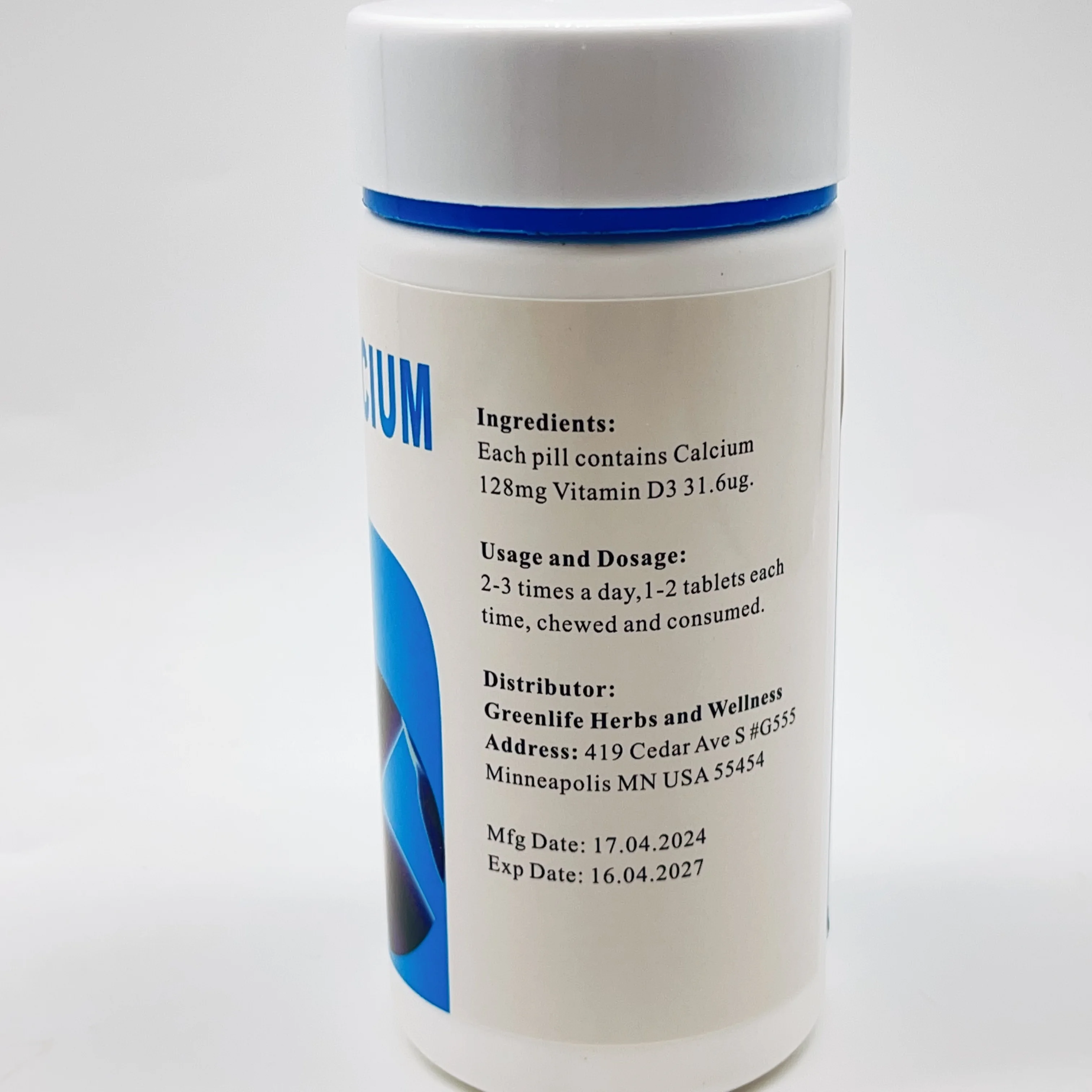 Private Label Vitamin D-3 Calcium Tablet Healthcare Supplements Vitamin D-3 Calcium 1200mg