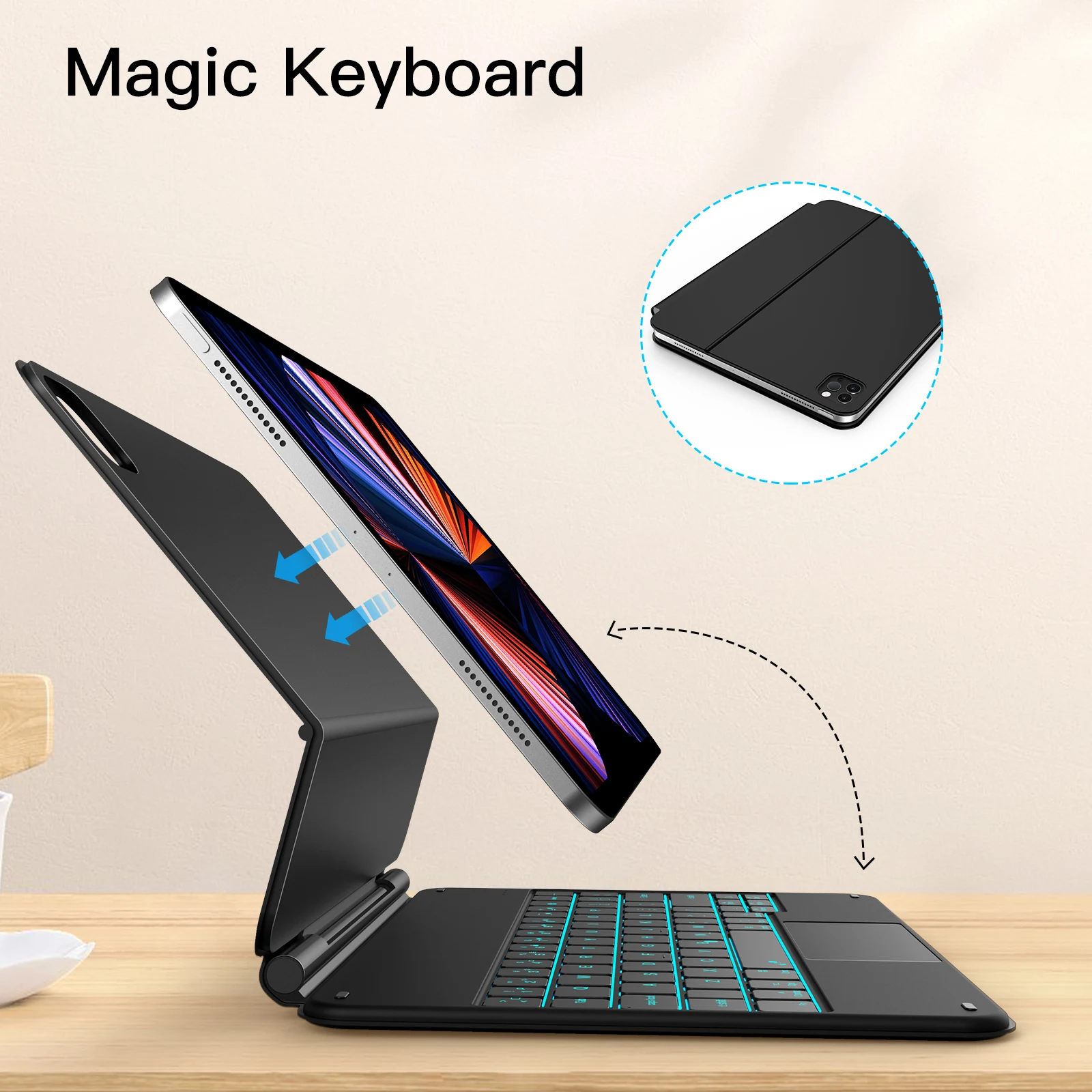 Многофункциональная сенсорная панель, 11 дюймов, беспроводная смарт-клавиатура для Ipad Pro 11 Magic Keyboard