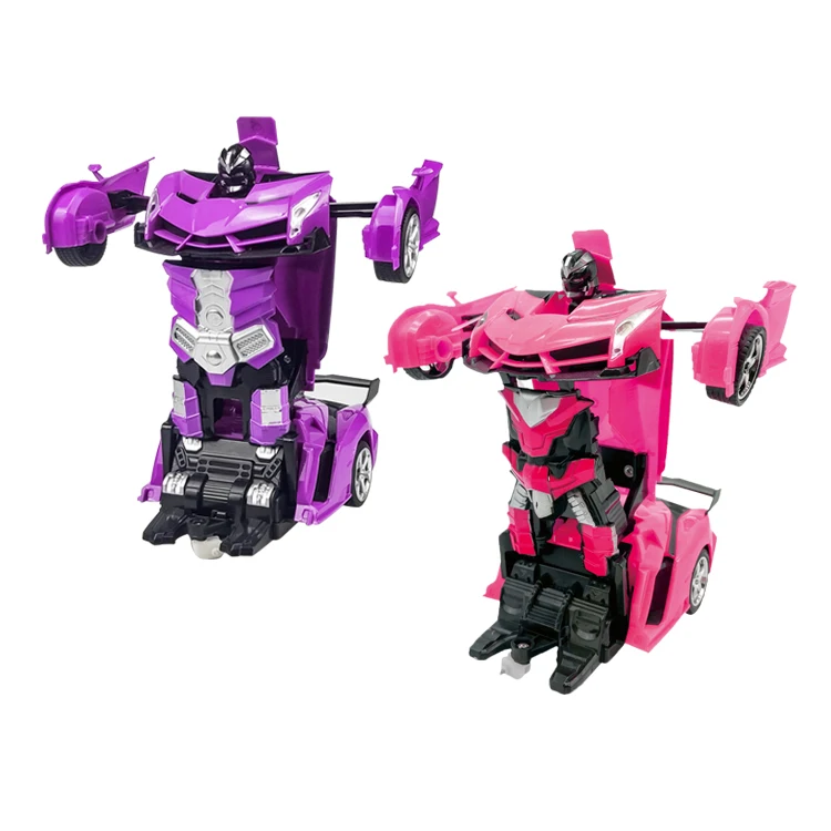 YongnKids Purple robot remote control Robot Car 2 in 1 Induction Vehicle 360 degree