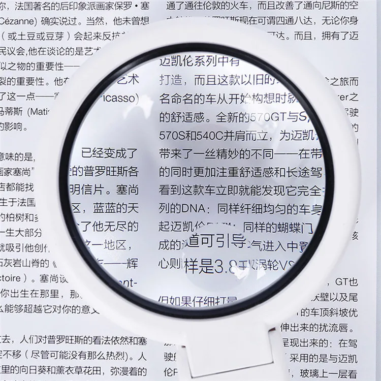 
2020 HIgh Quality China Made 8 LED Light Identification Magnifier Brightness Magnifying Glass 