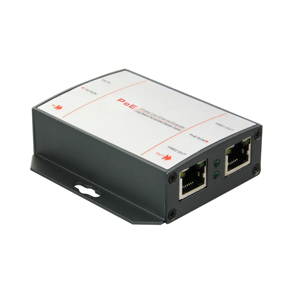 3-портовый 10/100 м RJ45 порт 15,4 Вт PoE 1 в 2 выходной повторитель PoE расширитель от 100 м до 200 м PoE