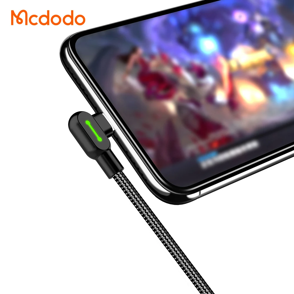 Mcdodo Usb Gaming 3.1Amp Fast Charging Cord USB-C Type C FAST Charging Sync & Charger Cable Led for Note 10 9 8 LG V50 V40 G8