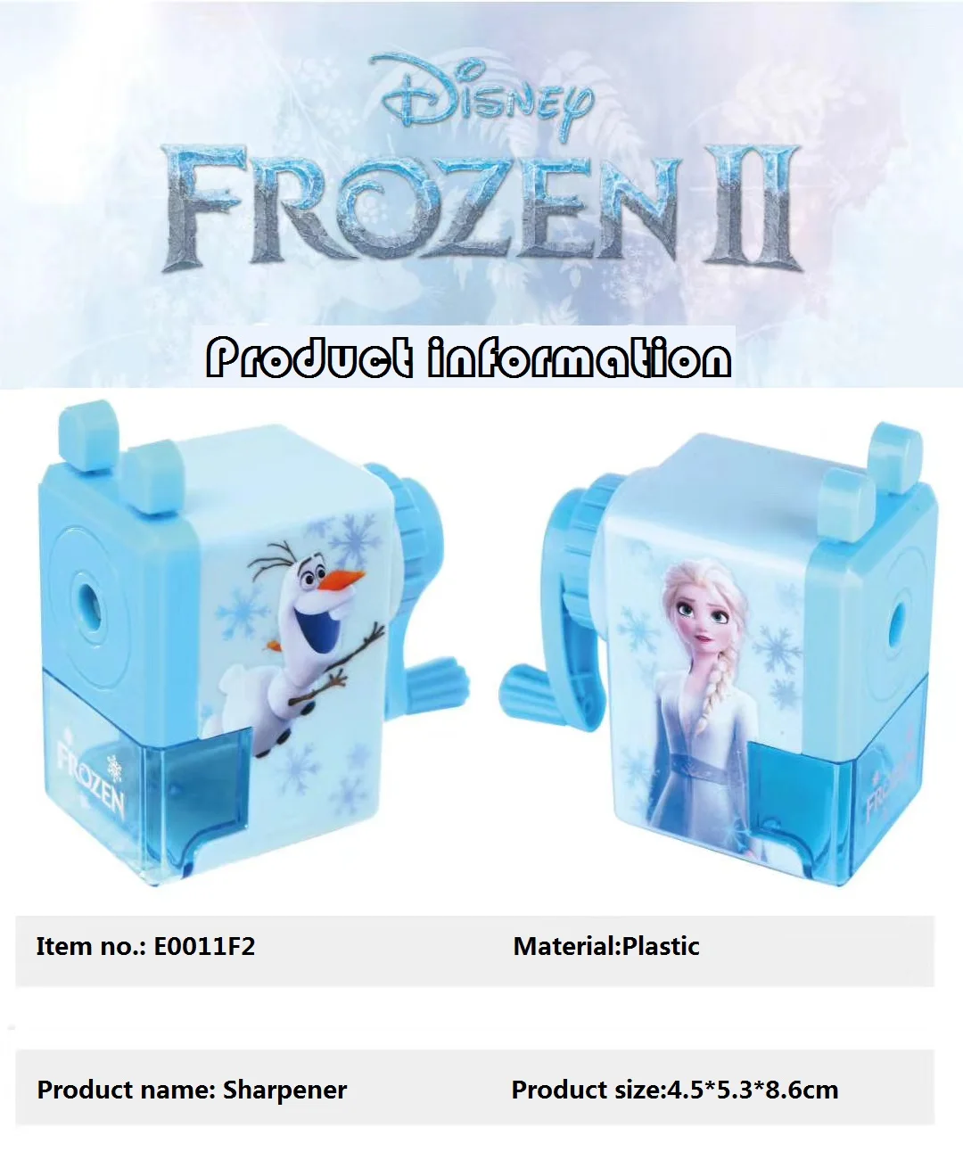Hot Sale Frozen Cartoon Automatic Pencil Sharpener