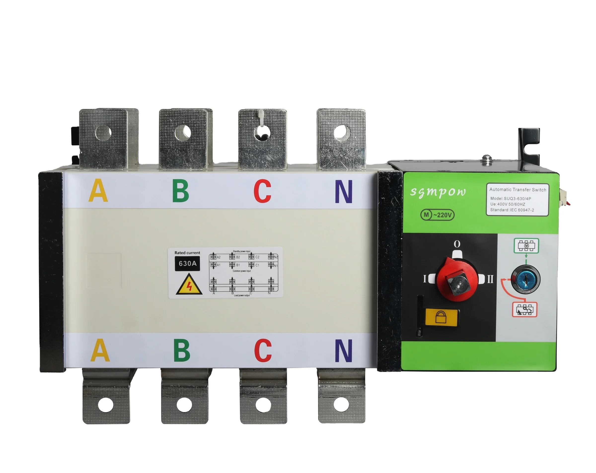 Dual Power Fast Switching Speed Generator ATS SUQ3-630A 400A 500A 600A 4 Pole Automatic Transfer Switch  Changeover Controller