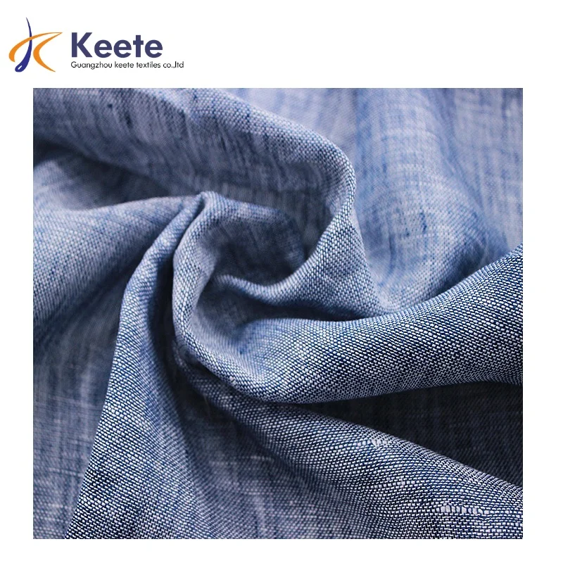Wholesale pure linen yarn-dyed woven 100 hemp fabric for shirts