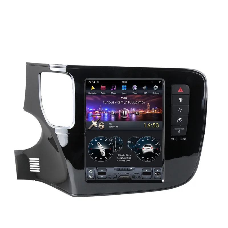 Автомагнитола на android с dvd радио gps-плеером для Mitsubishi outlander 2013-2019 навигацией сенсорным экраном мультимедиа carplay Wi-Fi видео