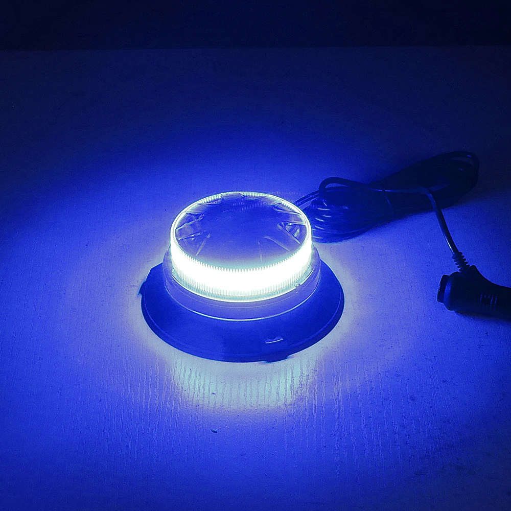 2021 New Style  super hot sell Ultra-thin magnet rotate 24SMD 3030  blue beacon ambulance light for  car  ambulanc car