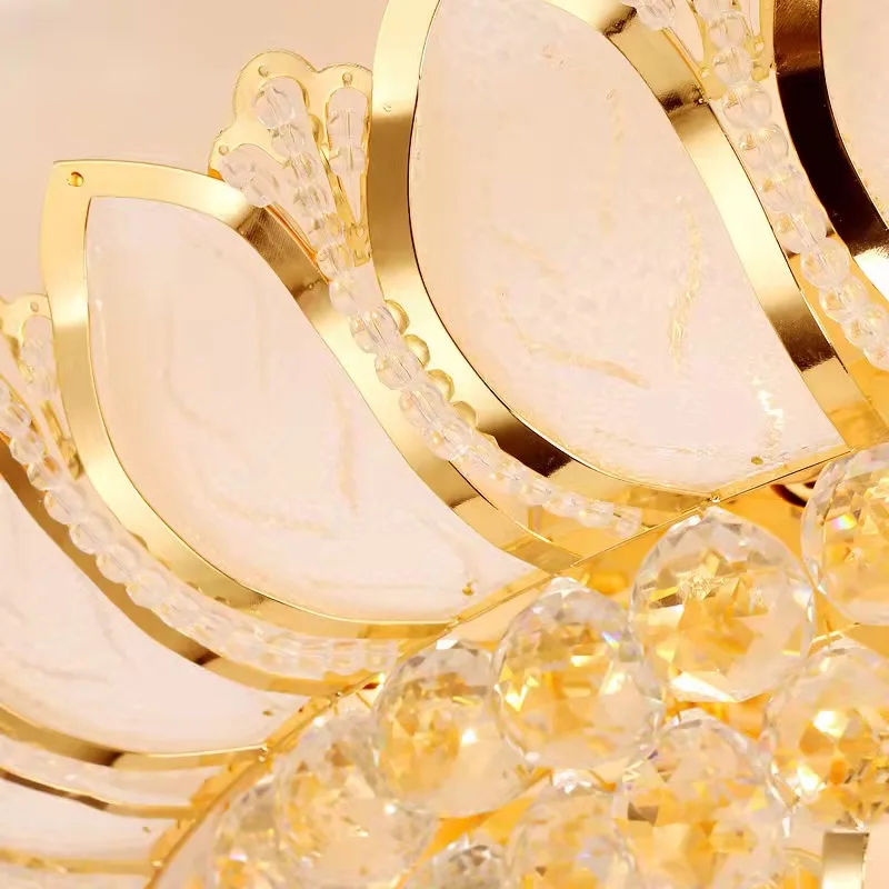 Wholesale modern classic round big living room hotel luxury crystal ceiling light pendant light & chandelier