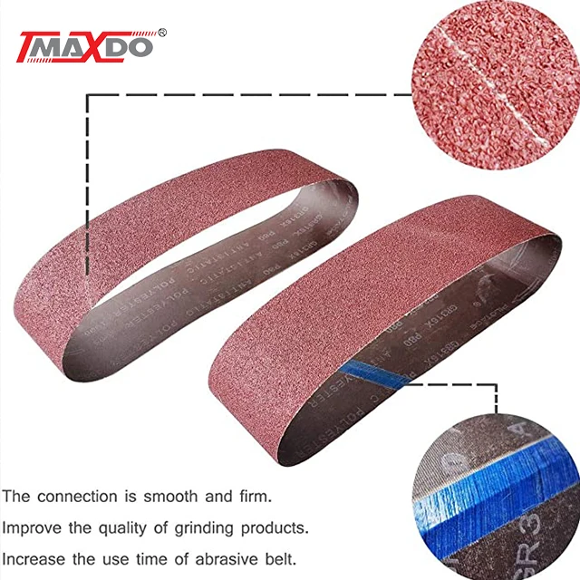 MAXDO Aluminum Oxide Sand Abrasive Tool Belt Sanding Belt