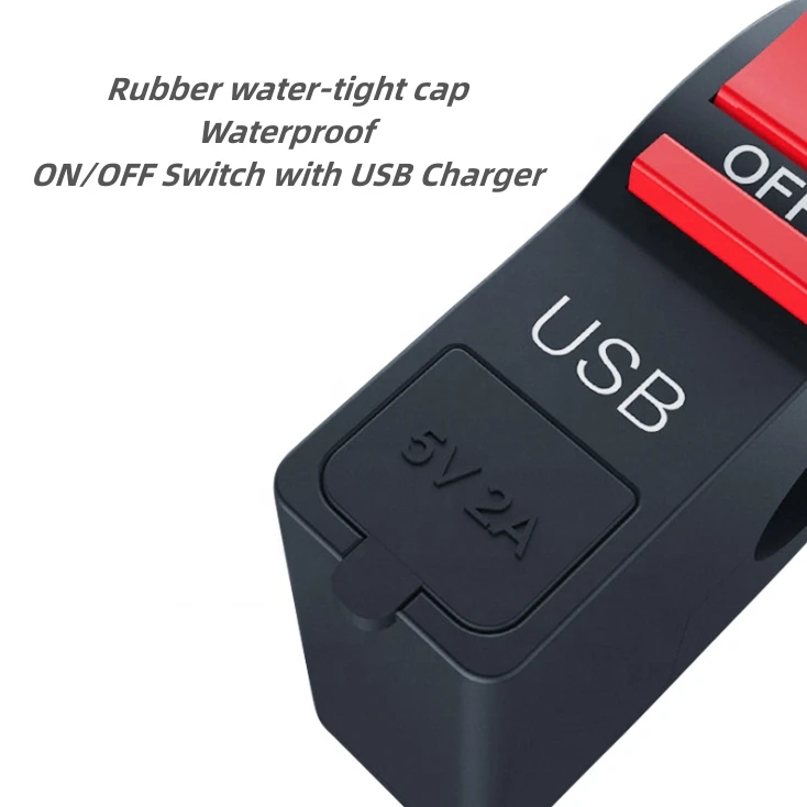 Universal Motorcycle On Off Switch Usb Motorcycle Switch With Usb Motorcycle Handlebars Mobile Phone Usb Charger
