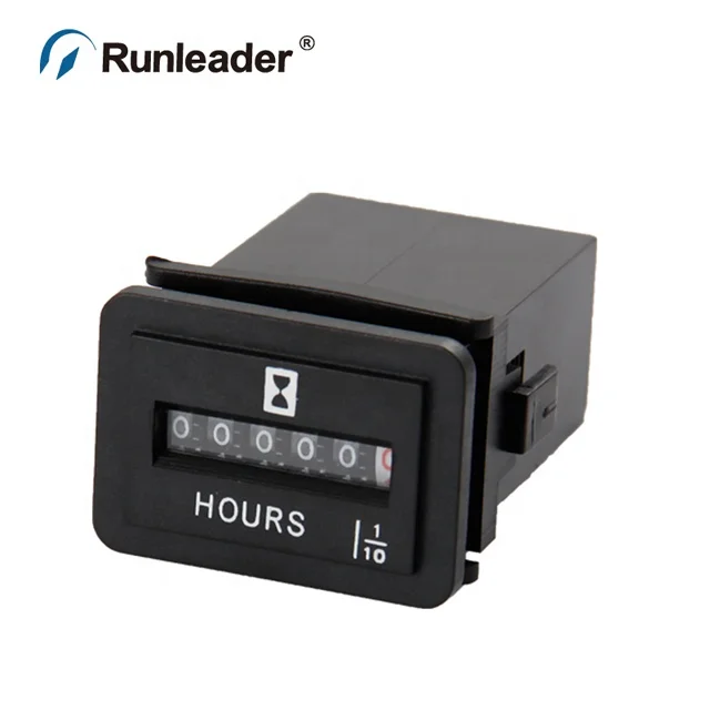 Runleader 12V 24V hour meter for Boat Marine Auto Truck Hour Meter Gauge Timer 36V 48V