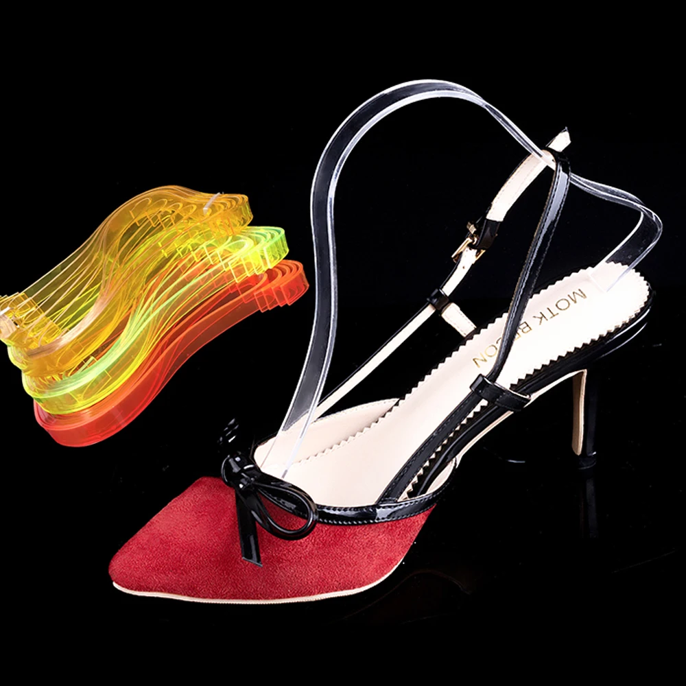 Hot Shoe store bracket selling transparent acrylic shoe rack, colorful shoe last, customizable sandal support display rack