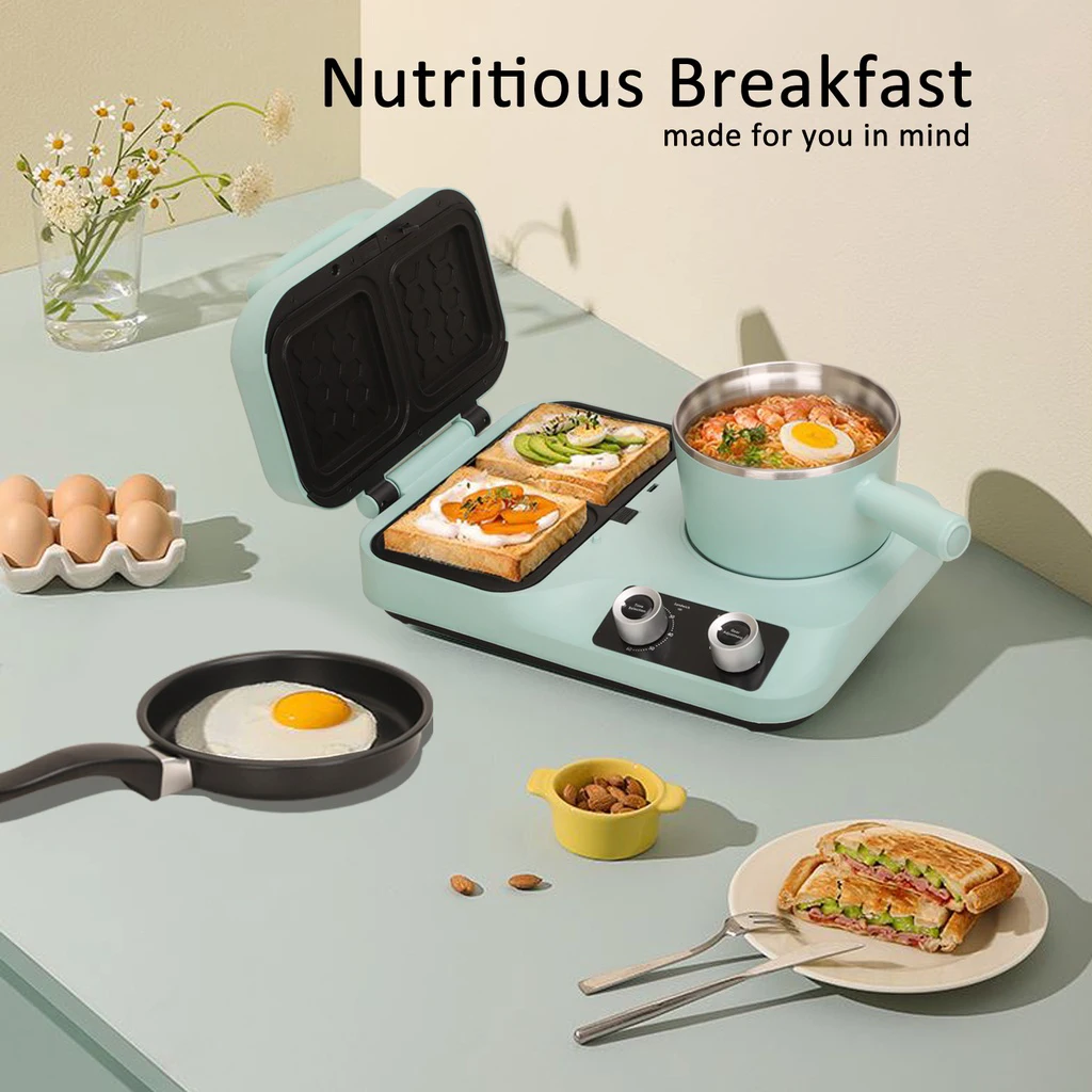 Wholesale 3 In 1 Sandwich Makers Mini Machine Grill Multi-Function Toaster Cooking Hot Breakfast Maker