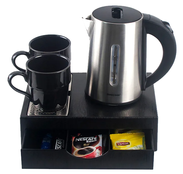 Honeyson отель приветственный набор чайный поднос с 0.6L 304 чайник из нержавеющей стали M-H1263