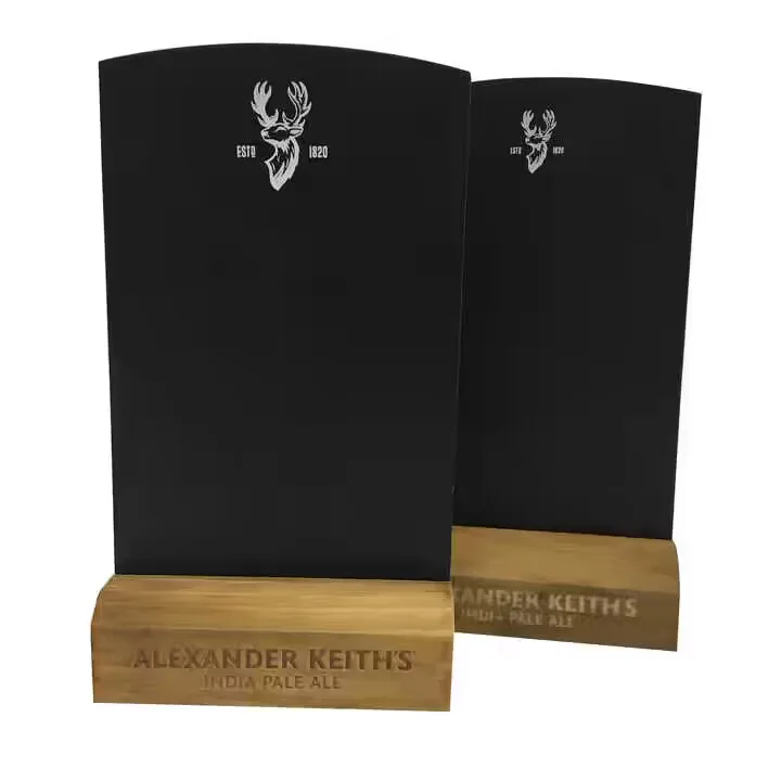 Factory Direct Price Freestanding Wooden table Talker Stand T Shape Menu Holder with Chalk Board for A1-A5 customized size