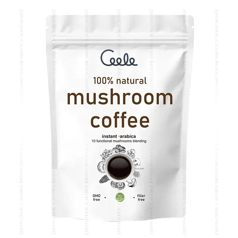 Oem Private Label Healthy Herbal Black Instant Mushroom Coffee Extract Powder Organic Lions Mane Mushroom Coffee