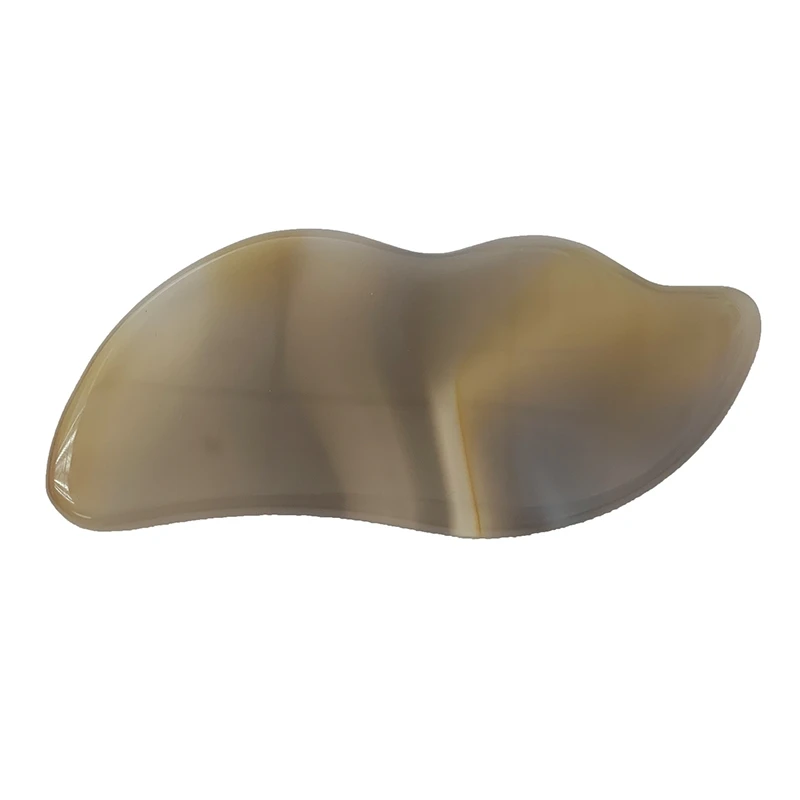 New Product Grey Agate Guasha Plate, Jade Face Massager Scraping  Beauty Tools for Body Massage