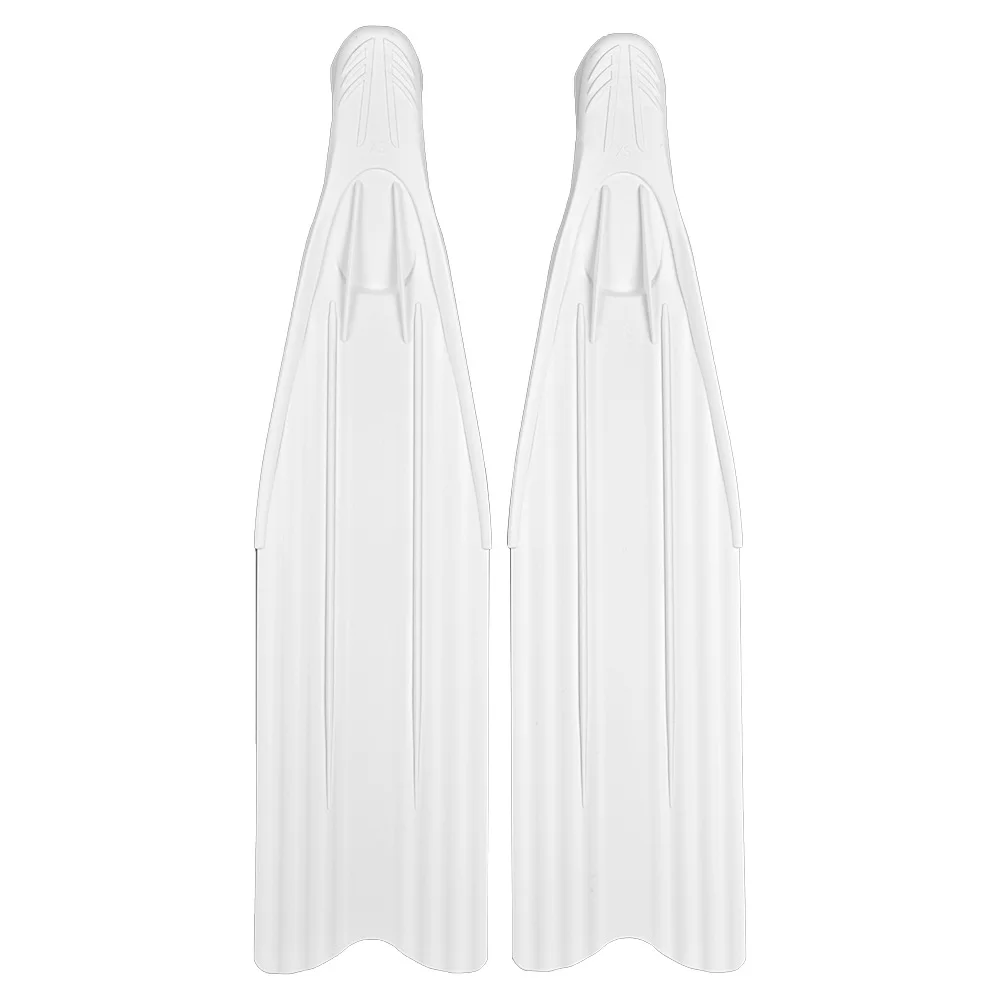 Quality Guarantee White Color Diving Flipper Long Blade Plastic Freediving Fin For Diver