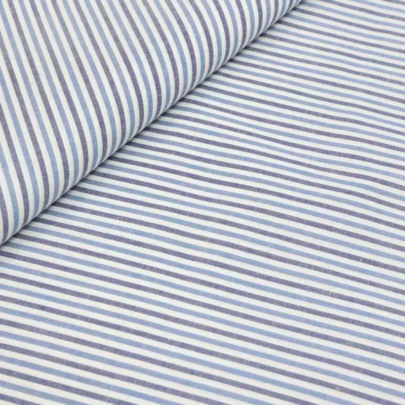 Китайская текстильная пряжа, окрашенная тканая 100% хлопчатобумажная саржевая полосатая Поплиновая ткань для мужских рубашек