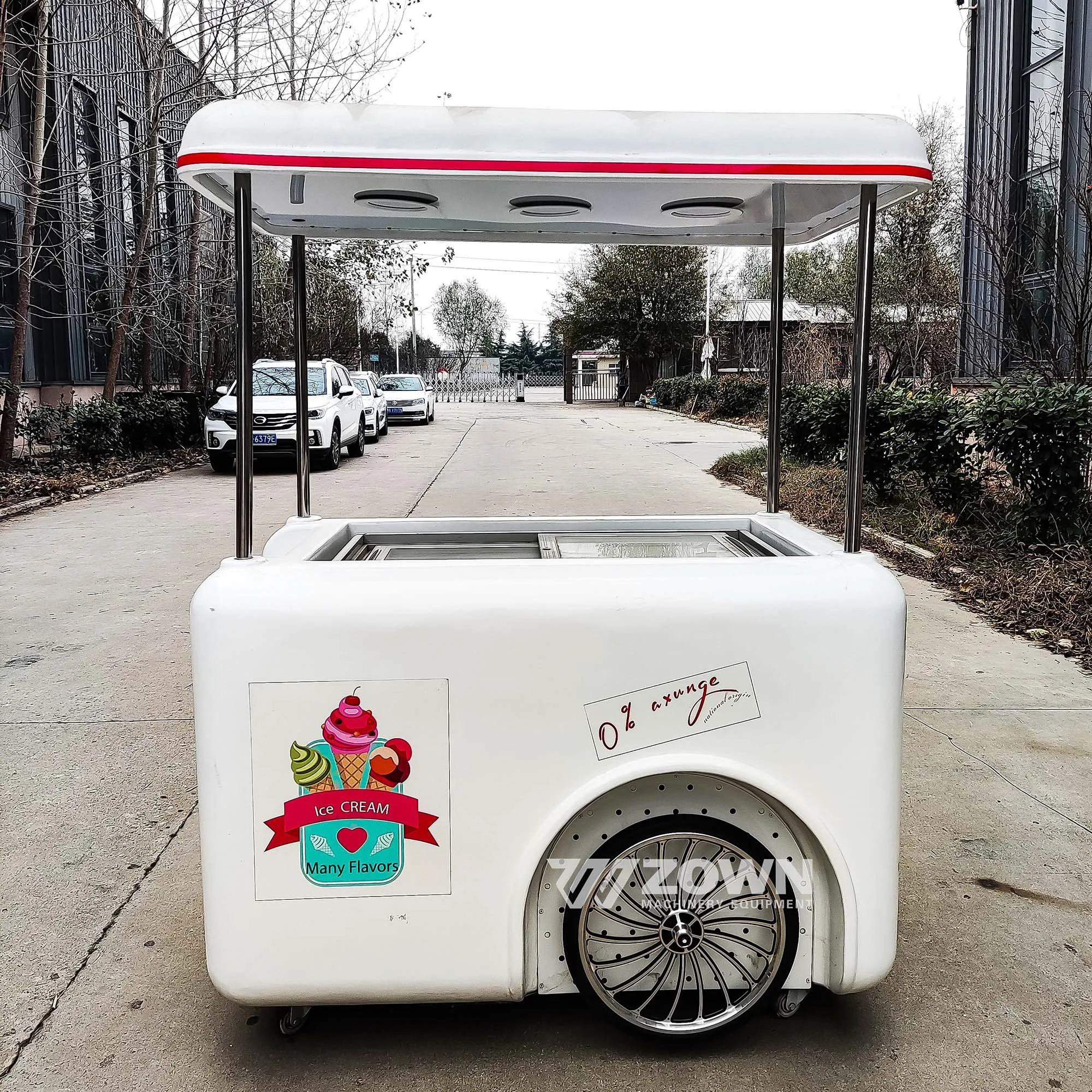 Street Movable Small Flower Cart Dining Car Customized Small Dining Car