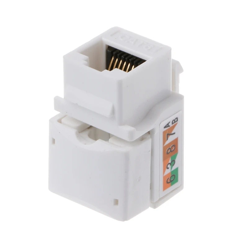 RJ45 CAT6 Keystone Ethernet Wall Jack Punch Down 90-Degree Ethernet Punch Down Keystone jack