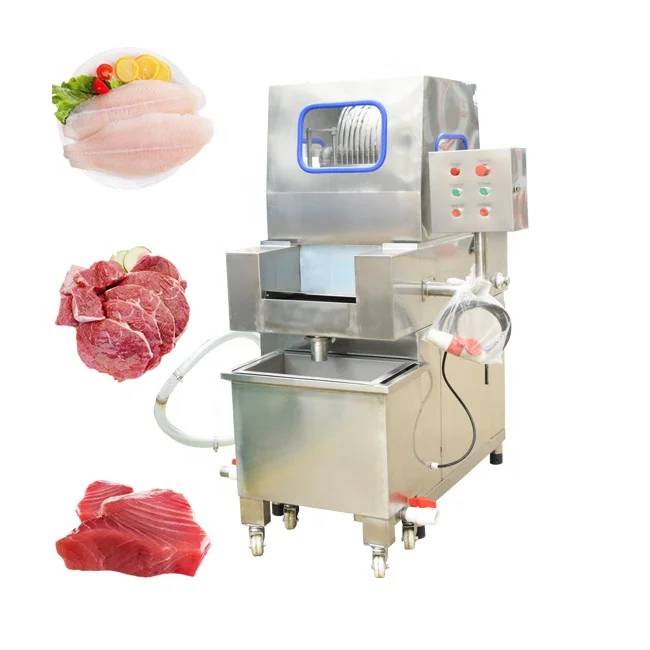 Automatic fish meat saline water injection machine brine injector chicken meat injection machine for sale