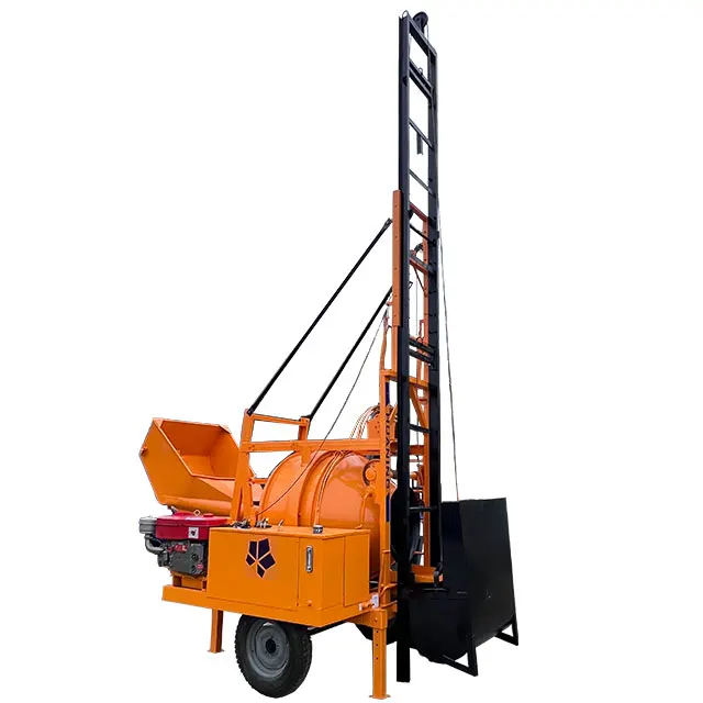 Best selling JZC350-DHL diesel concrete mixer with lift self falling concrete mixer