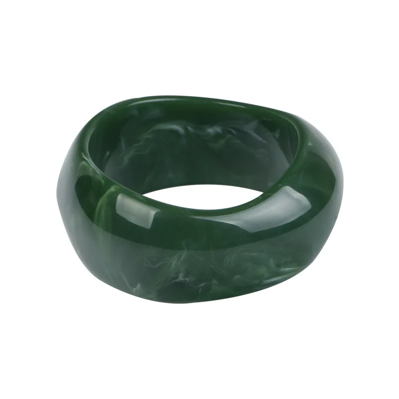 BOXUAN New Design Hand Decoration  Fashion Irregular Wide Resin Bracelet  For Beautiful Girl