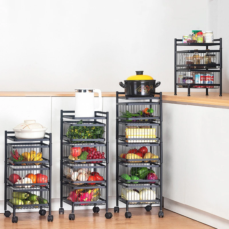 Original Factory Newest Kitchen Bathroom Storage Trolley Narrow Kitchen Folding Hand Trolley Cart