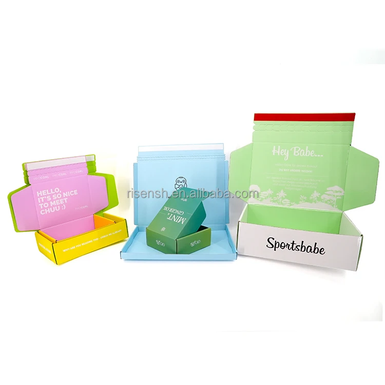 Wholesale Custom colorful full printing Logo Cartons Shipping Mailer pink Box headset Mailing Corrugated Packaging Box