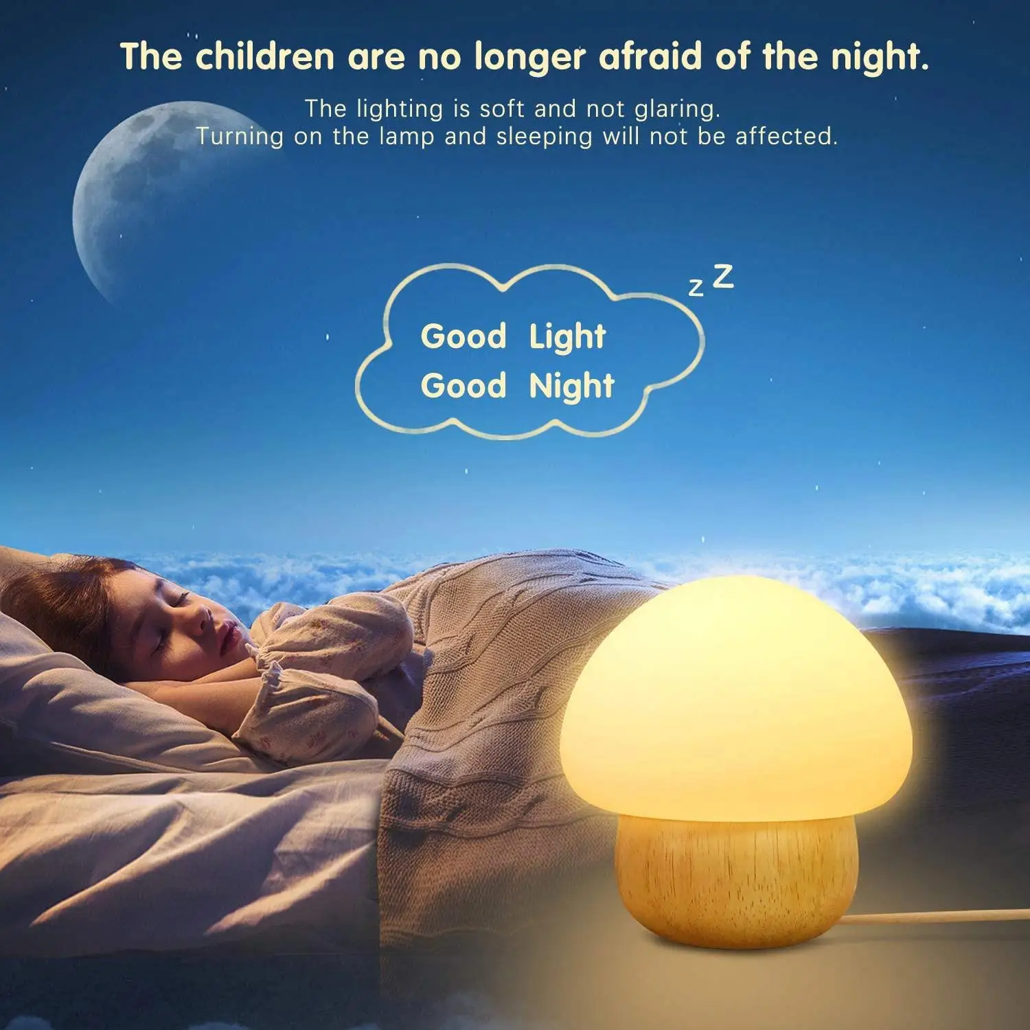Hot Sell Customized Bedroom Baby Gift Sleeping Night Lamp Children Table Mushroom Led for Kids