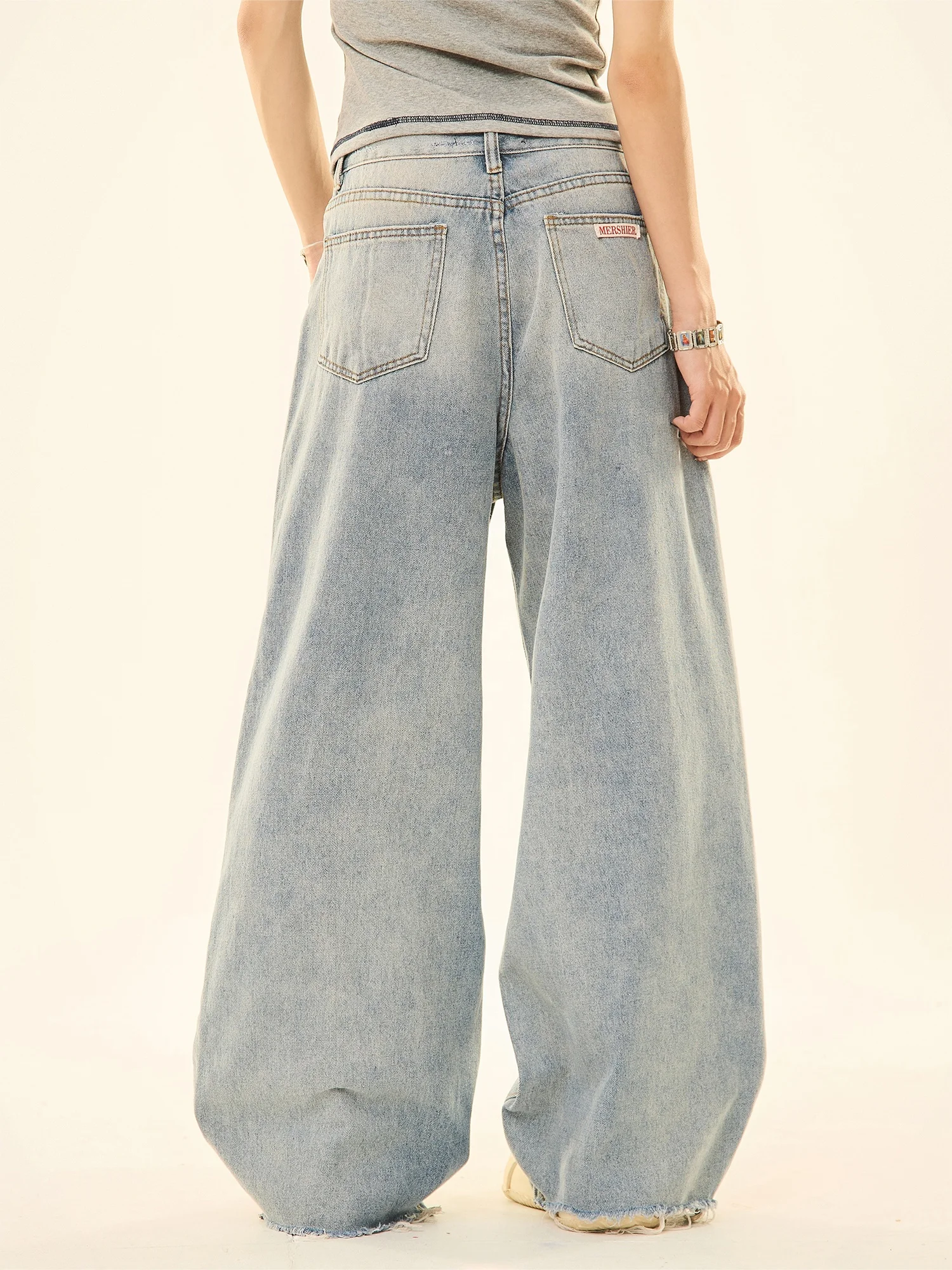 High Waisted Baggy Jeans for Women Big Size Jean Trousers Women Loose Fit Jeans Supplier