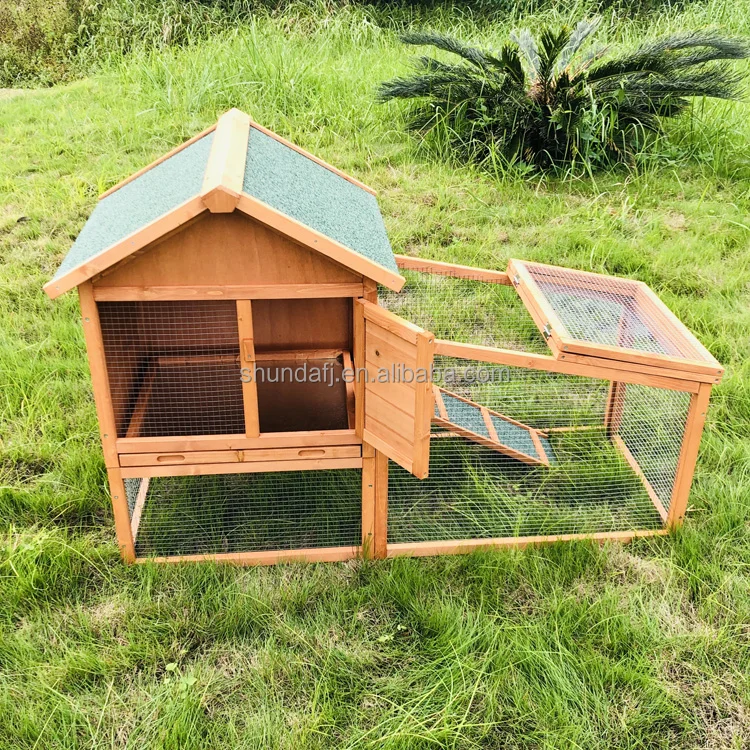 SDR024-01 Pet Rabbit Hutch Wooden rabbit House Cage Outdoor Guinea Pig Cage