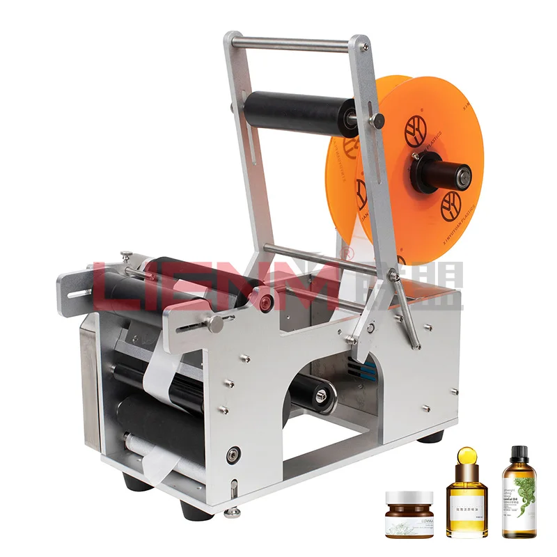 LIENM Customization Semi Automatic Labelling Machine Manual Label Printer Machine for Plastic Bottles Bottles Packaging Type