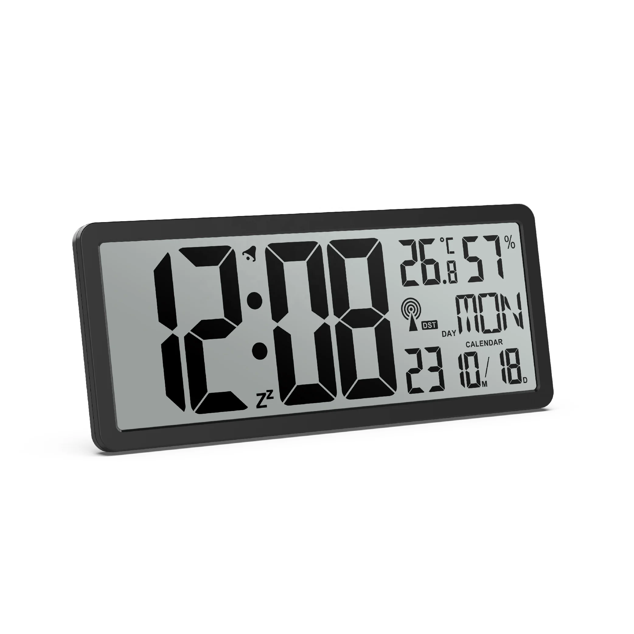 EWETIME Big Digital Wall Clock with Large Display with Auto-Dimming ALARM clock