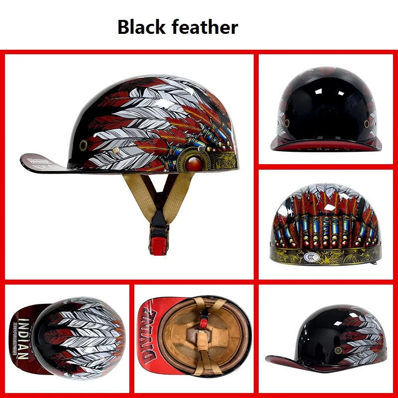 helmet motorcycle half face helmet visor motorcycle for men picture with gradient color lens