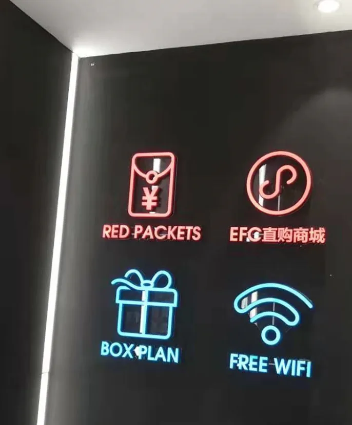 Clear acrylic board custom Logo 3d led acrylic sign