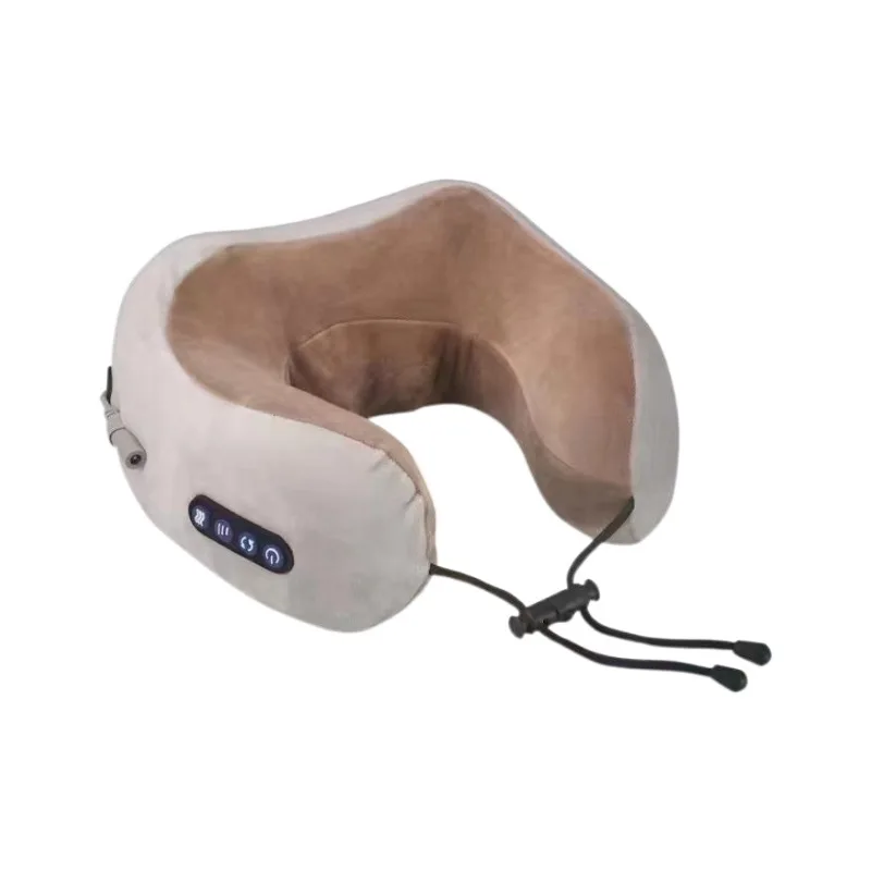 Trending Massage Products 2024 New Arrivals Travel Car Home Heating Pillow Massager U Shaped Neck Massage Pillow 4 Button