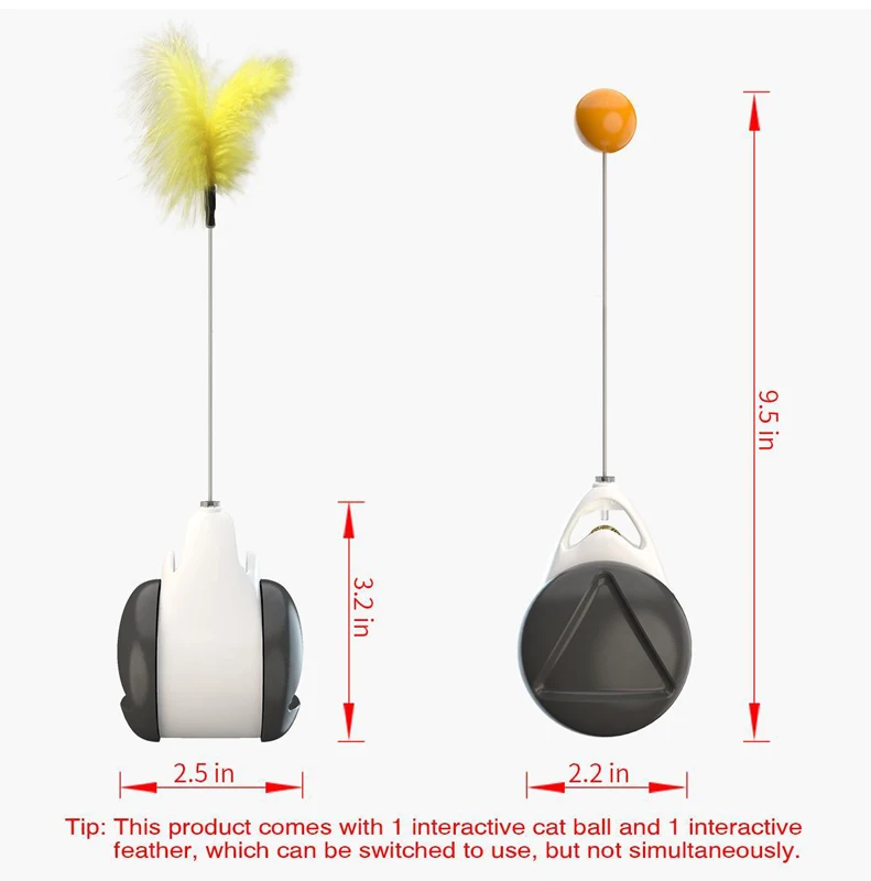 Wholesale New Pet Toy Balance Car Tumbler Interactive Cat Toy With Ball Or Feather