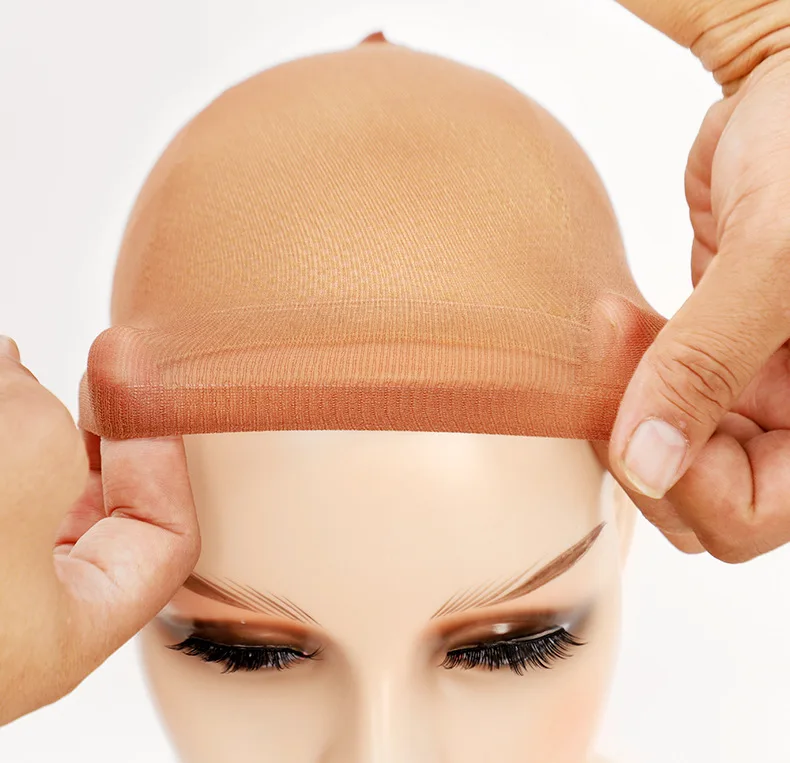 Spot wholesale European and American wig head cover single-pass mesh (pair) foreign trade nylon stockings hair net wig hair